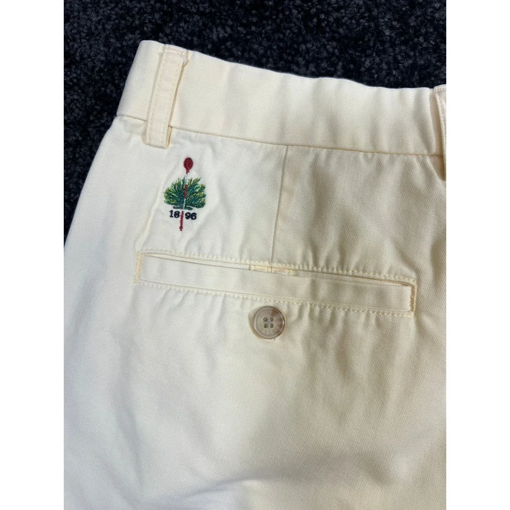 Bobby Jones Mens Golf Shorts Size 34 Pleated Khaki Cotton Blend -‎ Faint Stains